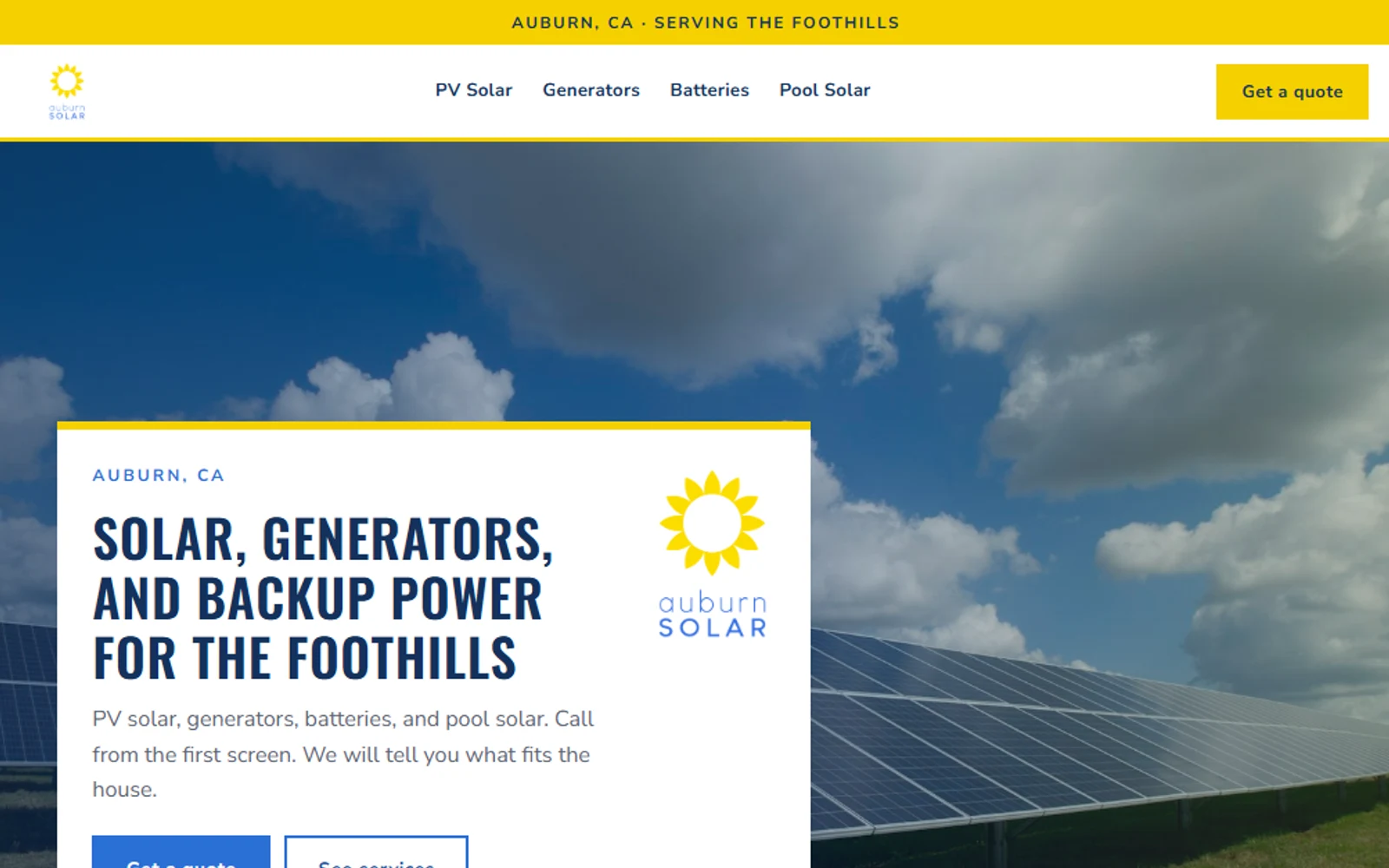 Auburn Solar website