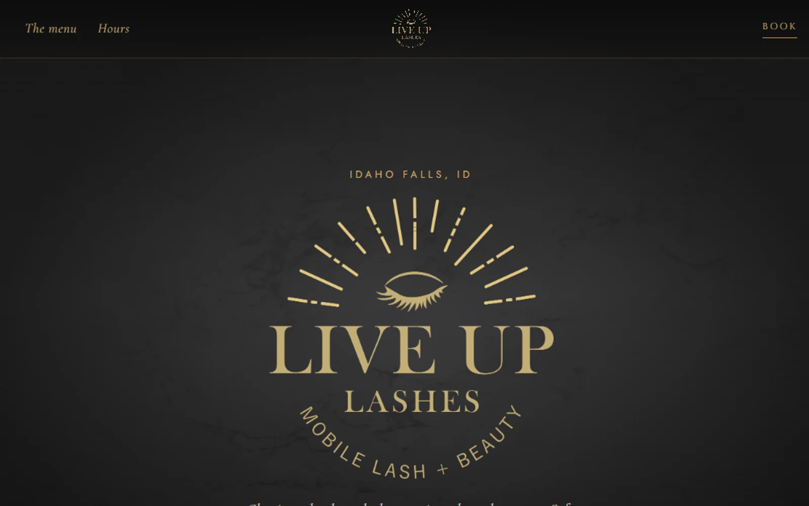 Live Up Lashes website